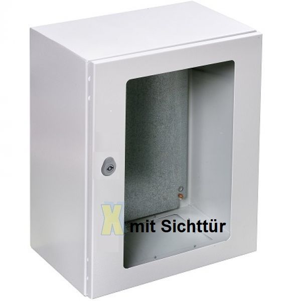 Schaltschrank 300x250x200 mm mit Sichttür HBT IP66 incl. MP und Erdungsband