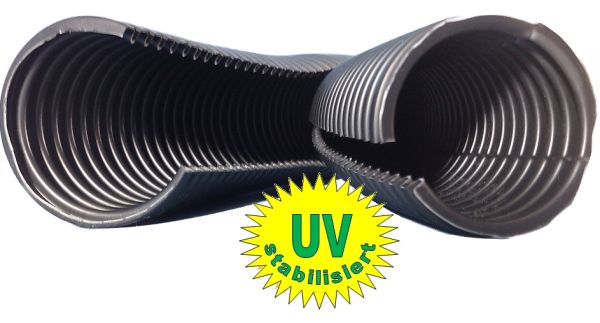 5m corrugated tube 2-piece NW7.5 slotted lockable cable protection uv-stabilized for outdoor solar photovoltaic