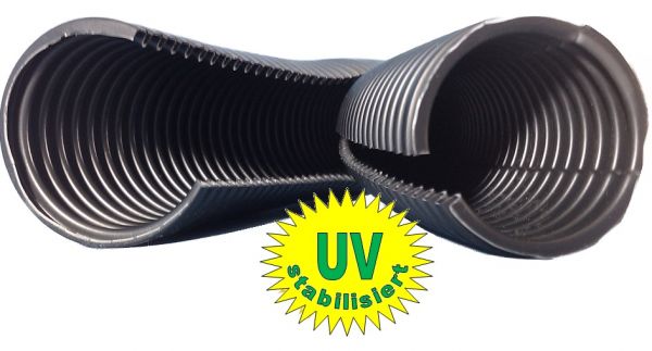 5m TWIN Wellrohr 2-teilig NW70 (ø 78 / 60,5 mm) uv-stabilisiert
