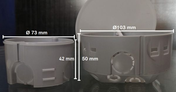 5x Unterputz Abzweigkasten Abzweigdose UP rund Unterputzdose Verteilerdose