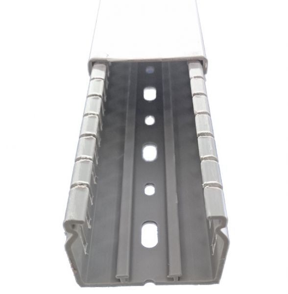 Wiring duct 100x100 mm incl. cover gray RAL7030
