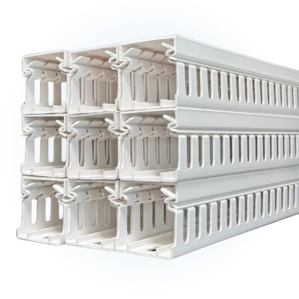 1m PVC wiring duct 40x60 mm white RAL9003