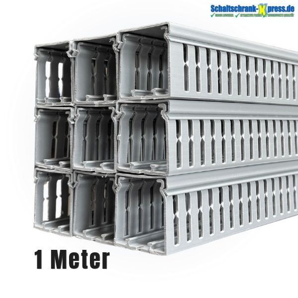 1m DIN Wiring duct incl. cover gray RAL7030
