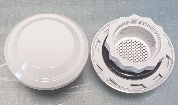 Druckausgleichsverschraubung IP55 RAL7035 - VE: 2 Stück Druckausgleichselement