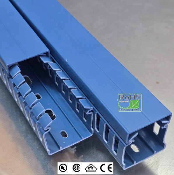 1m PVC wiring duct 40x60 mm blue RAL5012