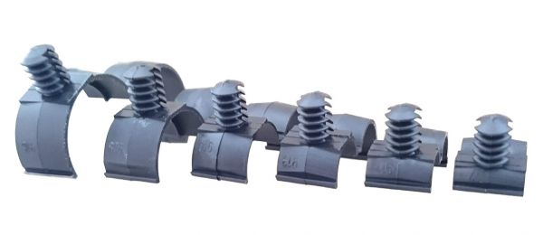 10 fastening clips NW22 for automotive corrugated pipe