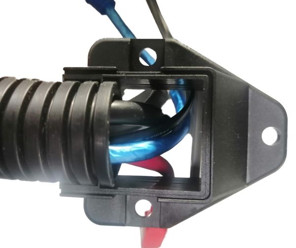 Flange connection black for corrugated pipe NW23