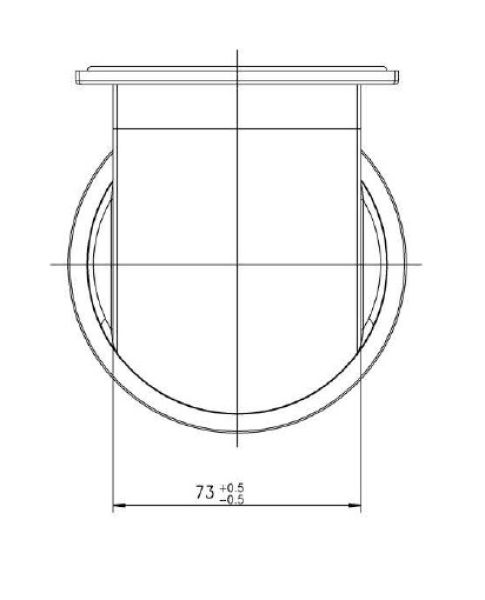 Flanschanschluss Bogen Winkel 90° IP54 für Wellrohr NW70