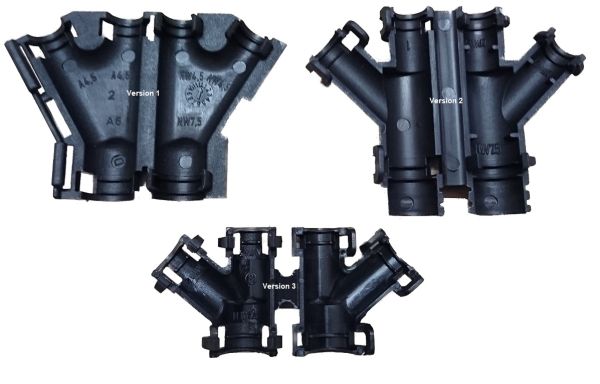 Y-Verteiler NW 26-22-22 schwarz klappbar für KFZ Wellrohr NW26 NW22