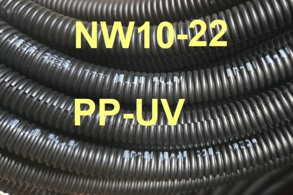50m outdoor corrugated conduit NW10 UV-resistant - slotted