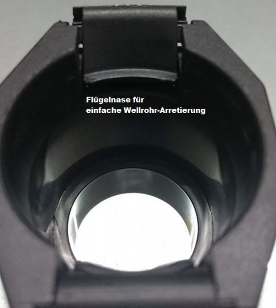 angle 90° screw connection M40 metric on corrugated tube NW37