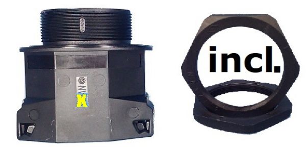 straight screw connection M12 metric on corrugated tube NW8.5
