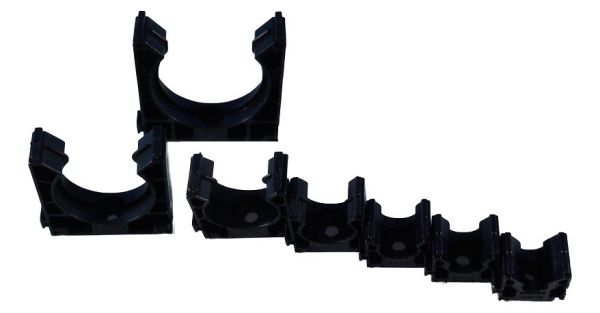 Wellrohrhalter NW7,5 schwarz anreihbar