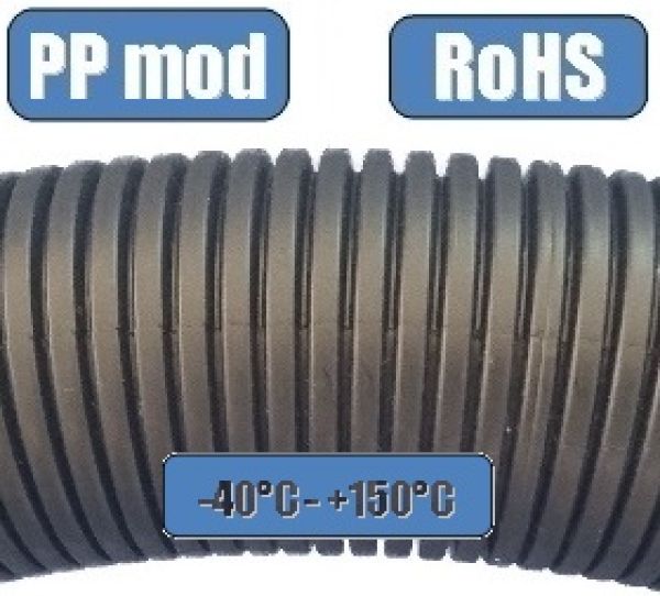 Corrugated pipe NW7.5 PPmod cable protection closed