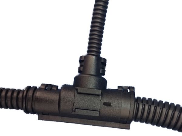 T-Verteiler NW 13-8,5-8,5 schwarz klappbar für KFZ Wellrohr NW13 NW8,5