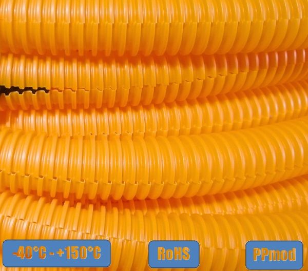 PPmod Wellrohr NW13 geschlitzt (AIØ15.8/12.4mm, Orange)