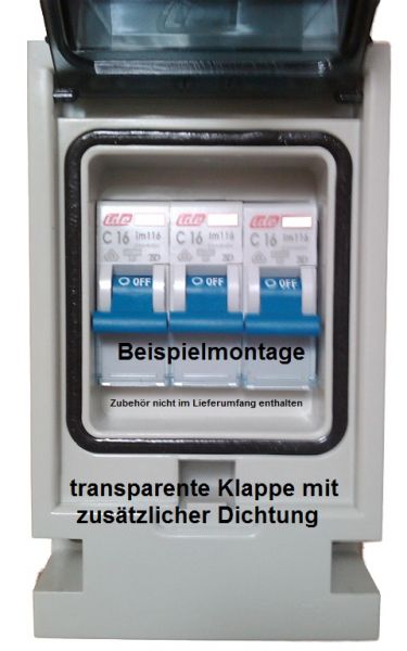 AP Kleinverteiler 1x3TE - Feuchtraumverteiler IP65 mit Kabeleinführungen AP Kleinverteiler 1x3TE - Feuchtraumverteiler IP65 mit Kabeleinführungen