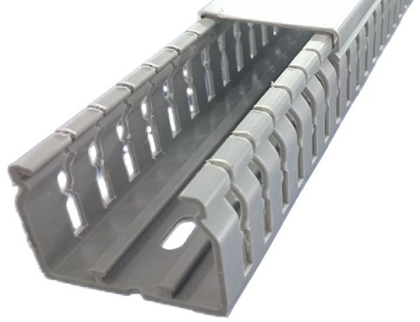 Wiring duct 100x100 mm incl. cover gray RAL7030