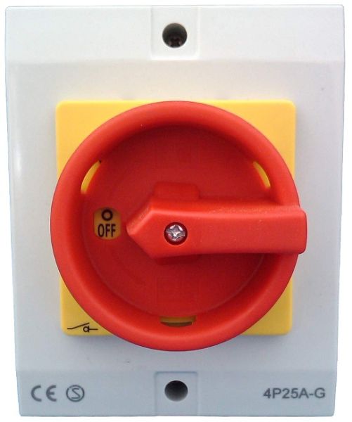 40A main switch 4-pole with IP65 housing