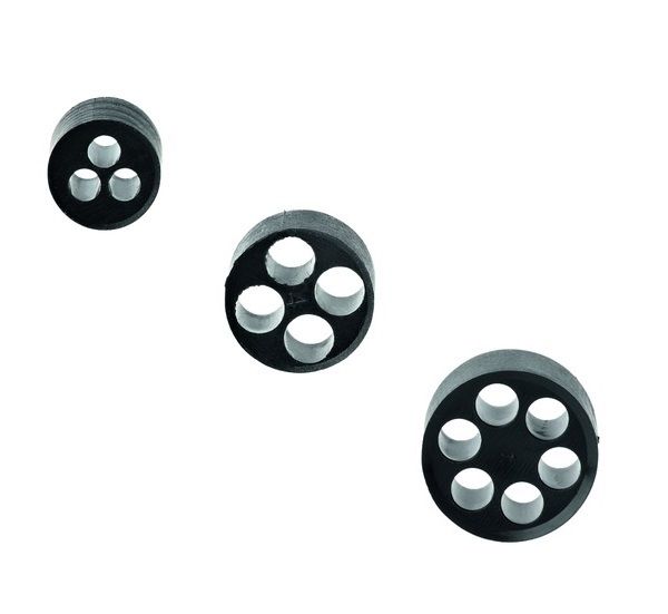 M16 multi sealing insert 2x4 mm as multiple cable entry