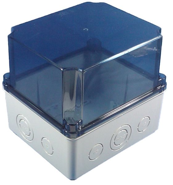 GSXT171 plastic box 175x151x155mm LWH gray with transparent cover IP65-IP67