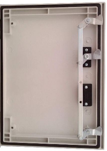 GRP polyester housing 400x300x200mm (HWD) IP66 plastic control cabinet with swivel lever handle and 3mm double-bit lock