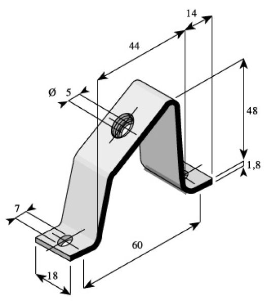 30° mounting rail support