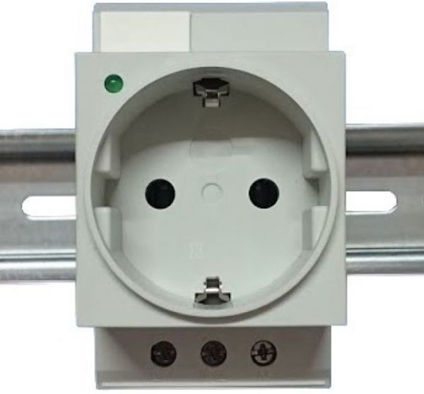 5 Verteiler Steckdosen 230V 16A - (grau VDE+LED)