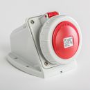 IP67 Wandsteckdose SCHRÄG 32A/400V/5P