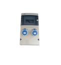 Camping Wandverteiler IP55 8TE mit 2x 16A 3p 230V blau IP67 vorverdrahtet ohne Sicherung