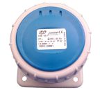 IP67 Camping Caravan MOUNT SOCKET slanted 16A 230V 3-pin blue