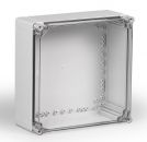 Polycarbonatgehäuse 300x300x185mm Kunststoff glatt IP66 transparenter Deckel