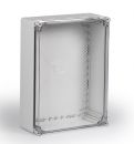 IP66 ABS Kunststoff Klemmenkasten glatt 400x300x132mm - Deckel transparent