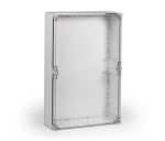 ABS Gehäuse 600x400x132mm Kunststoff glatt IP66 transparenter Deckel