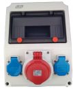 Wall distributor 41234 with 2x230V Schuko + 1x32A CEE sockets pre-wired