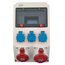 Wall distributor 41243 with 3x230V + 1x32A + 1x16A sockets pre-wired