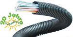 Corrugated tube NW10 slotted UV-resistant as outdoor cable protection