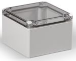 IP66 ABS junction box 122x120x86mm smooth with transparent cover