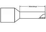 100 wire end sleeves 0.5mm² K-6mm DIN white insulated