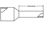 100 Wire end sleeves 1.0mm² L-10mm red insulated
