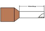 100 wire end sleeves 0.14mm² L-8mm brown insulated