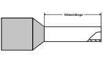 100 wire end sleeves 0.14mm² L-8mm gray insulated