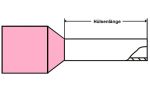 500 wire end sleeves 0.34mm² L-8mm pink insulated
