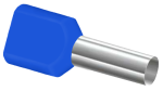 250 twin wire end ferrules insulated - 2 x 2.5mm² N-10mm blue