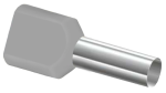 Twin-Aderendhülsen 2x0,75mm² grau  L - 10mm
