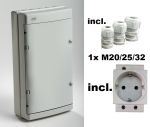 AP Verteiler 3x12TE HS+NPE - Feuchtraumverteiler IP55 grau mit Klappe