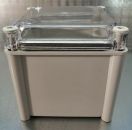 IP66 industrial housing 135x135x129 mm LBH with clear viewing lid