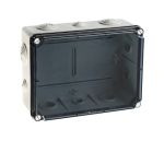 EVT231 plastic housing 241x180x95mm LWH with grommets and transparent cover IP65-IP67