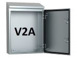 V2A Edelstahl Schaltschrank 1200x800x400mm HBT mit Schrägdach