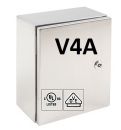 V4A Schaltschrank 300x250x150 mm HBT IP66  Edelstahl 316L mit Montageplatte
